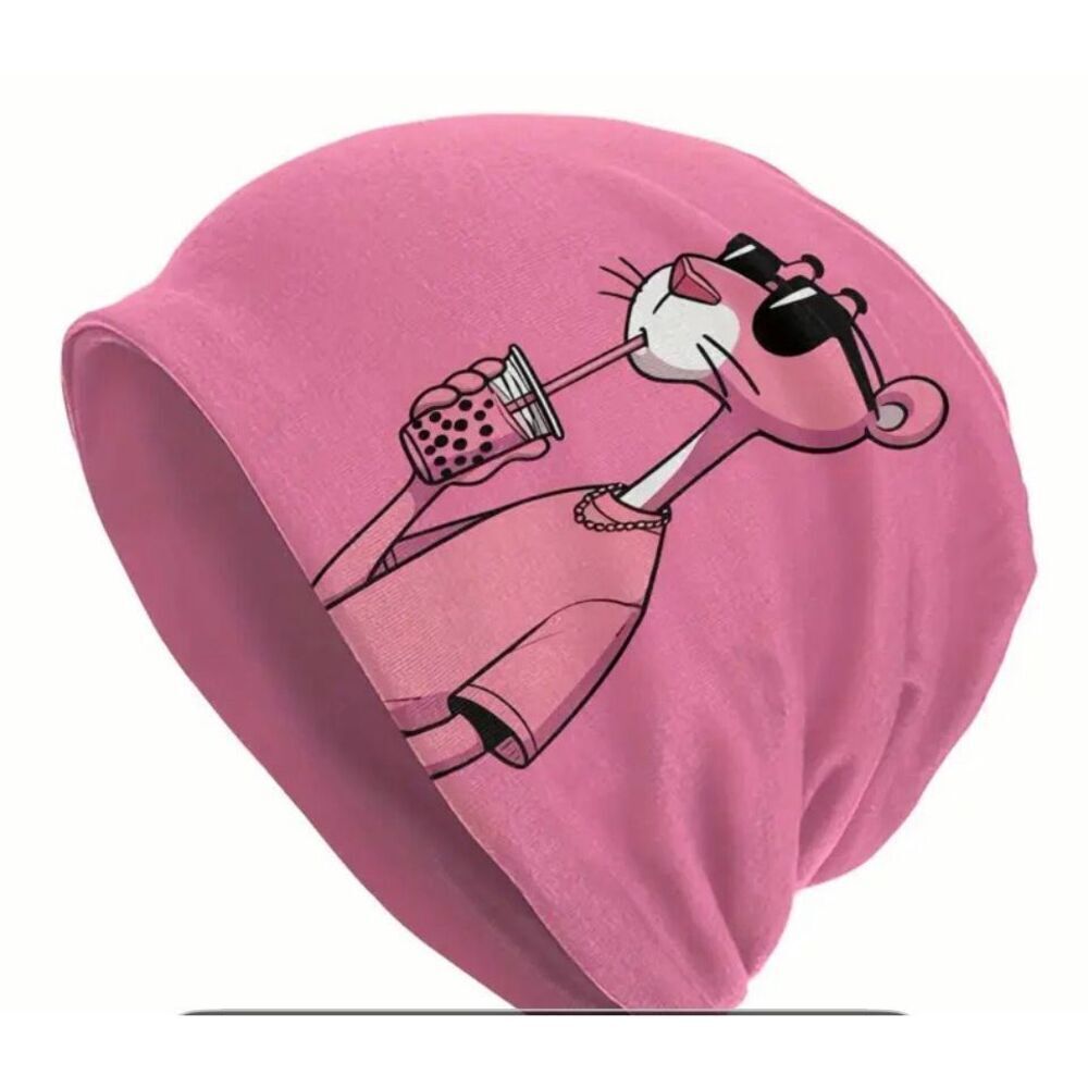 Pink Panther Novelty Cartoon Beanie Hat-Unisex
